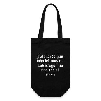 Citation du destin gothique par Plutarque - Sac à bouteille - noir - Devant
