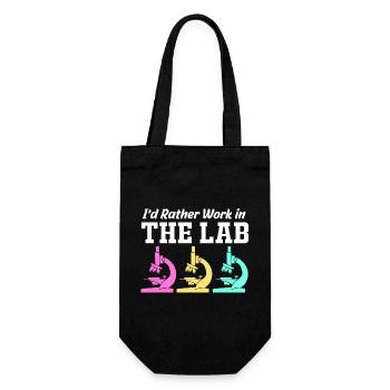 Laboratory Biology Chemistry Microscope Laboratory - Gift Bag for Bottles - black - Front