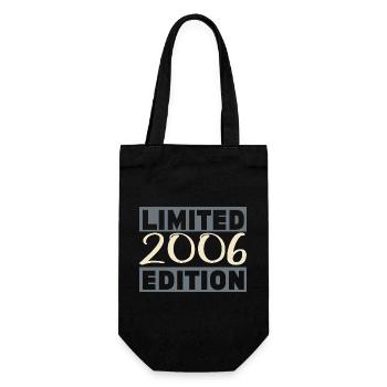 Vintage 2006, 20-jähriges Jubiläumsgeschenk - Geschenkbeutel für Flaschen - Schwarz - Vorne