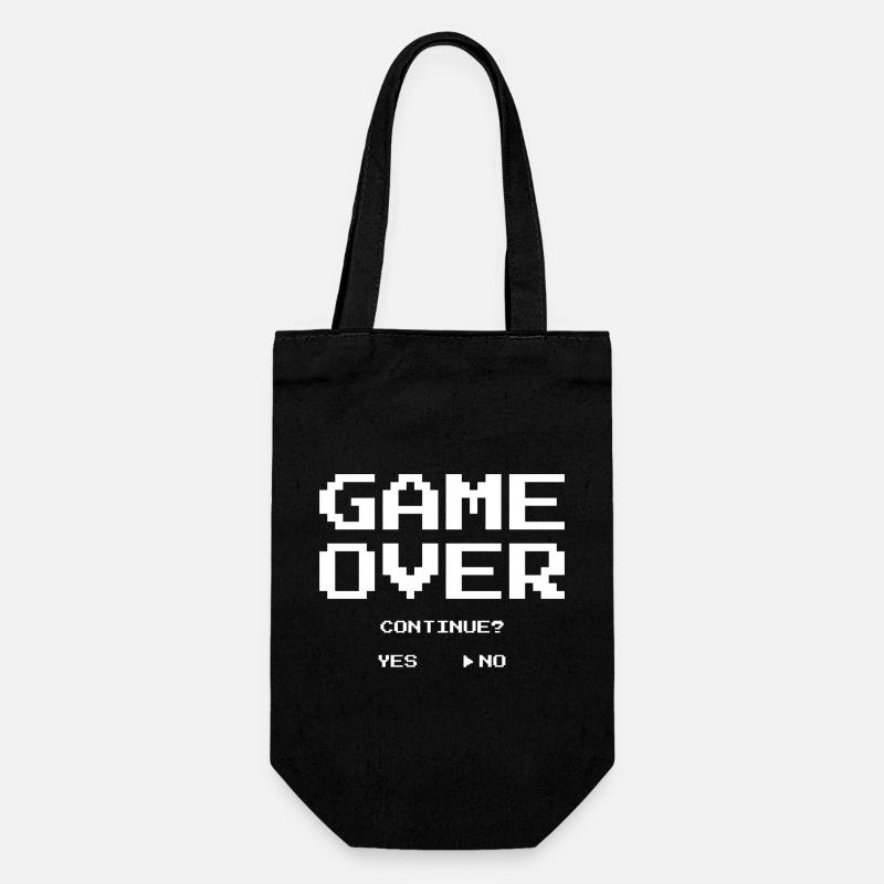 Game Over Continue? Yes No – Funny Gamer Tee - Sac à bouteille - noir