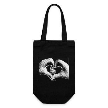 Main en forme de cœur avec un petit turbo - Sac à bouteille - noir - Devant