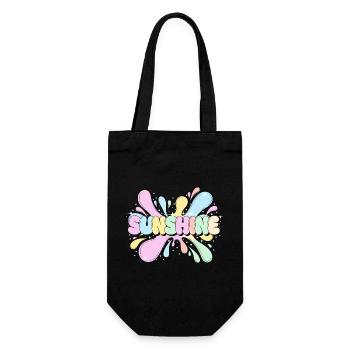 Sunshine Splash - Geschenkbeutel für Flaschen - Schwarz - Vorne