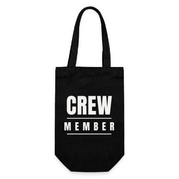 Crew Member Bold Team Staff Event Festival Group - Gift Bag for Bottles - black - Front
