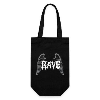 Logo Rave Wings Gothic - Sac à bouteille - noir - Devant