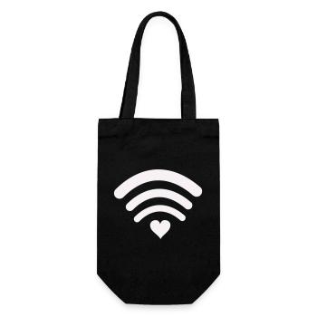Conception Wi-Fi-Cœur-Wifi - Sac à bouteille - noir - Devant