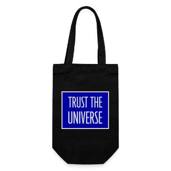 Trust The Universe Spiritual Universe Quote Logo - Gift Bag for Bottles - black - Front