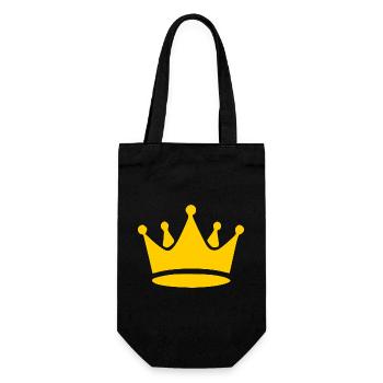 yellow crown birthday gift birthday gifts - Gift Bag for Bottles - black - Front
