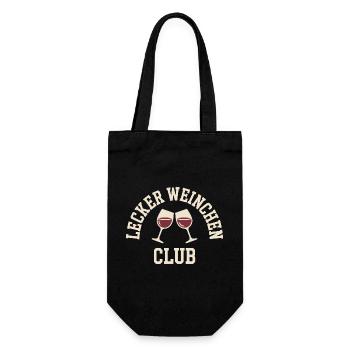 Wine Delicious Wine Club Wine Lovers Red Wine - Gift Bag for Bottles - black - Front