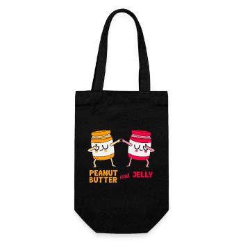 Peanut butter - Gift Bag for Bottles - black - Front