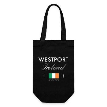 Coordonnées de Westport Irlande Souvenir de voyage - Sac à bouteille - noir - Devant