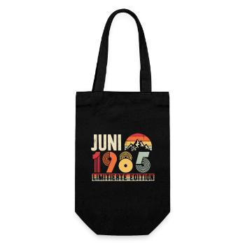 Juni 1985 Geburtsjahr Vintage Retro - Geschenkbeutel für Flaschen - Schwarz - Vorne