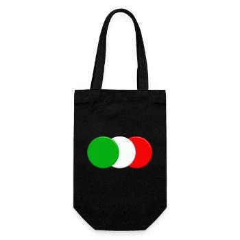 Flag of Italy - Gift Bag for Bottles - black - Front
