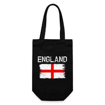 England Brush Strokes Flagge - Geschenkbeutel für Flaschen - Schwarz - Vorne