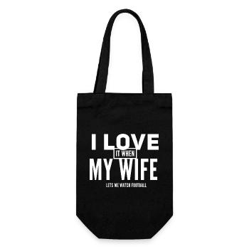 J’aime ma femme Football Design - Sac à bouteille - noir - Devant