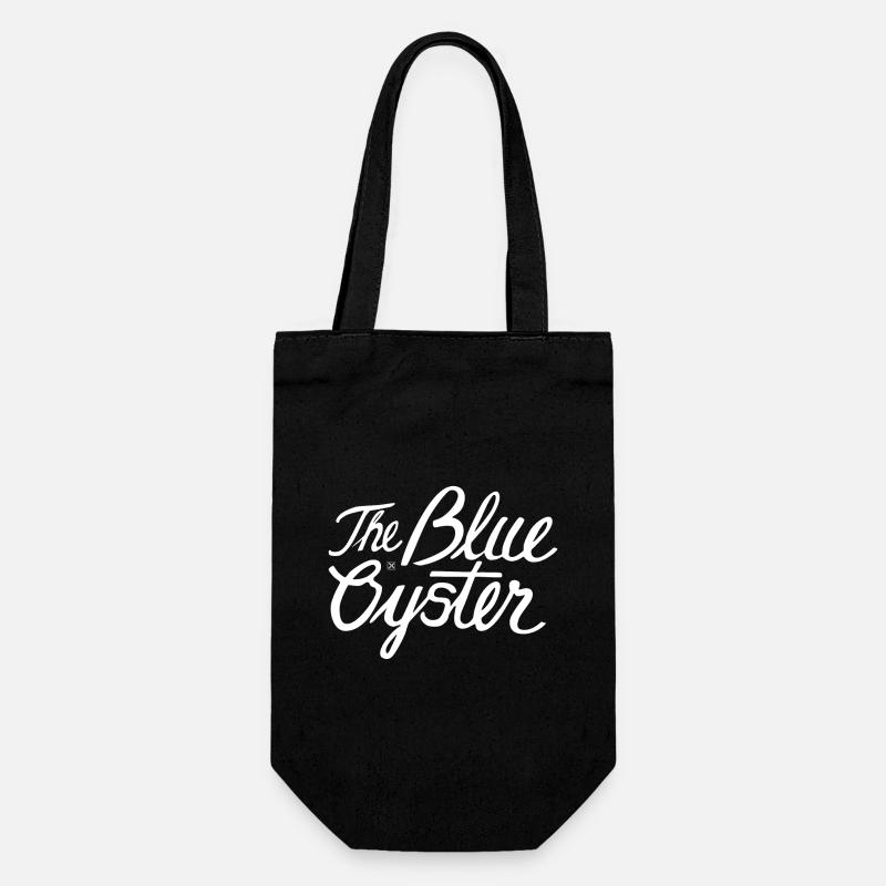 Die blaue Auster - Geschenkbeutel für Flaschen - Schwarz