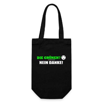 DIE GRÜNEN NEIN DANKE - Geschenkbeutel für Flaschen - Schwarz - Vorne