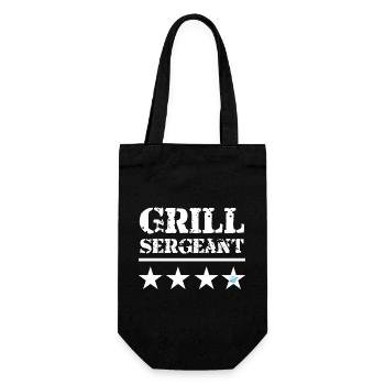 Grill Sergeant - BBQ King - Geschenkbeutel für Flaschen - Schwarz - Vorne