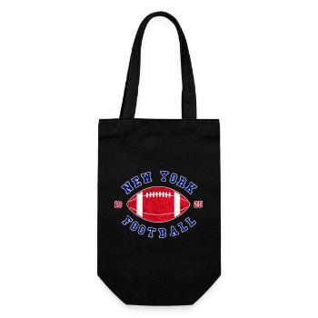 Emblème vintage du football de New York - Sac à bouteille - noir - Devant