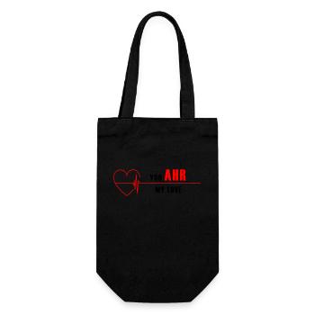 You AHR my Love - Geschenkbeutel für Flaschen - Schwarz - Vorne