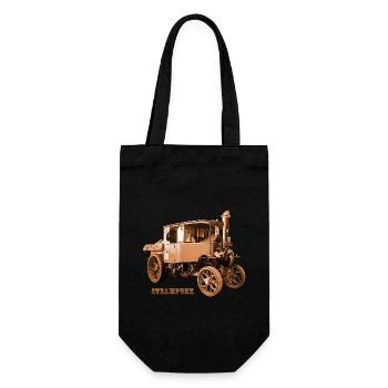 Tractor Tractor Steampunk Gear Retro Technology - Gift Bag for Bottles - black - Front