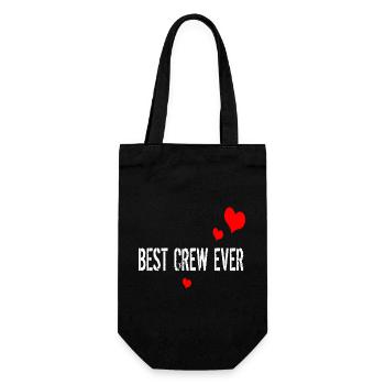 BEST CREW EVER - Geschenkbeutel für Flaschen - Schwarz - Vorne