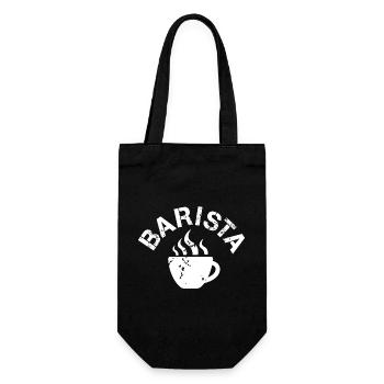 Barista Cafe Coffee Icon Logo Icon Illustration - Sac à bouteille - noir - Devant