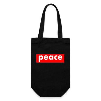 Peace - Gift Bag for Bottles - black - Front
