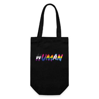 Human - Gift Bag for Bottles - black - Front