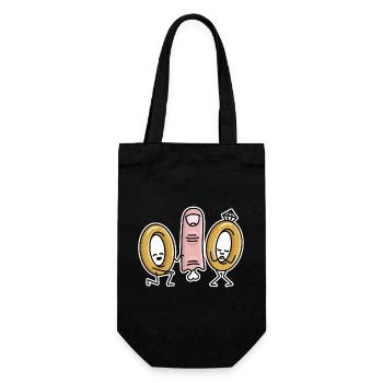 Drôle de mariage Demande en mariage Bagues de mariage Bague De Fiançailles - Sac à bouteille - noir - Devant
