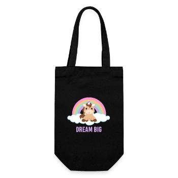Dream big - Gift Bag for Bottles - black - Front