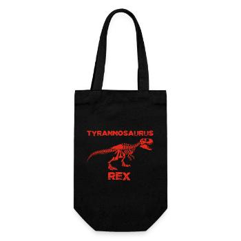 Squelette de tyrannosaure rouge - Sac à bouteille - noir - Devant