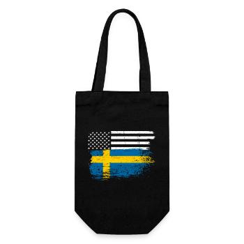 Flag Fusion: US Nordic Brush - Gift Bag for Bottles - black - Front