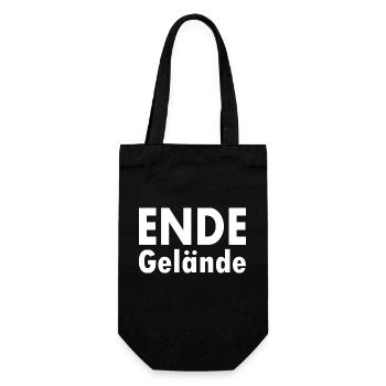 Ende gelände - Geschenkbeutel für Flaschen - Schwarz - Vorne