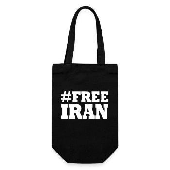 Free iran - Gift Bag for Bottles - black - Front
