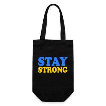 Stay strong - Geschenkbeutel für Flaschen - Schwarz - Vorne