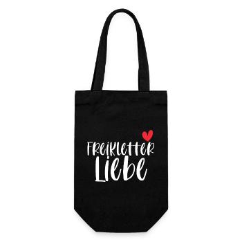 Freiklettern Klettern Liebe Berge Sport Geschenk - Geschenkbeutel für Flaschen - Schwarz - Vorne