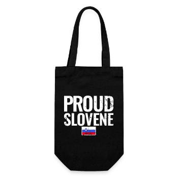 Slovenija Slowenien Slowenische Flagge Slowene - Geschenkbeutel für Flaschen - Schwarz - Vorne