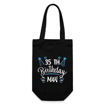 35 Jahre - Geburtstagsgeschenk 35 Jahre - Geschenkbeutel für Flaschen - Schwarz - Vorne