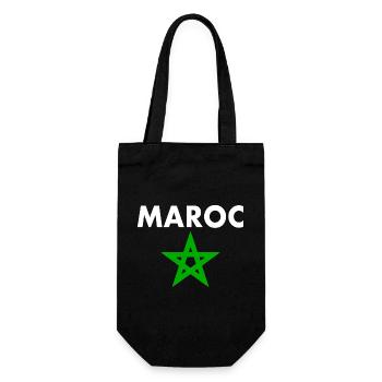 Marokko - Geschenkbeutel für Flaschen - Schwarz - Vorne
