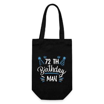 72 ans - cadeau d'anniversaire 72 ans - Sac à bouteille - noir - Devant