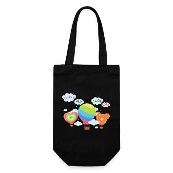 Float Fly Glide Soar Balloons - Kids T-Shirt - Geschenkbeutel für Flaschen - Schwarz - Vorne