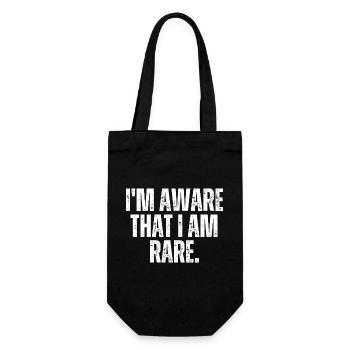 I'm Aware That I'm Rare - Gift Bag for Bottles - black - Front