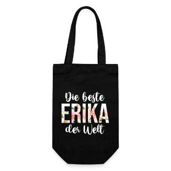 Vorname Erika - Geschenkbeutel für Flaschen - Schwarz - Vorne