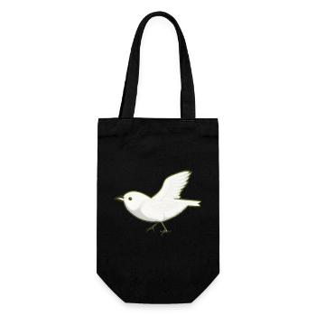 oiseau animal ailes volant - Sac à bouteille - noir - Devant
