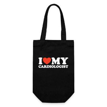 J’adore ma chemise cardiologue coeur - Sac à bouteille - noir - Devant
