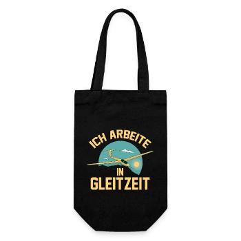 Segelflieger Fliegen Segelfliegen - Geschenkbeutel für Flaschen - Schwarz - Vorne
