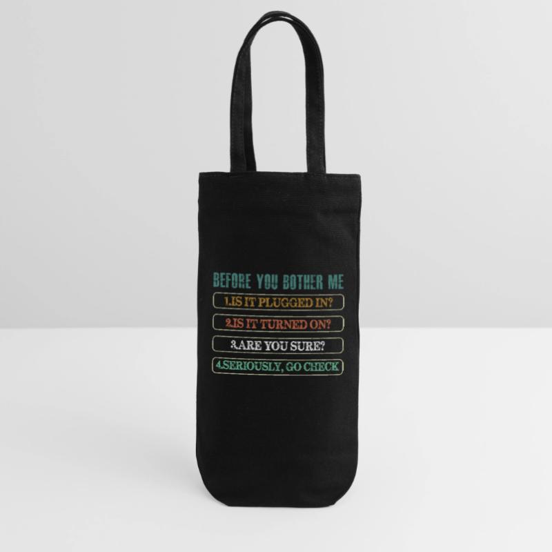 Information Technology Tech Technical Support Gift Bag for Bottles