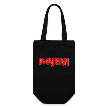Modisches Heimat BAYERN Metal-Design - Geschenkbeutel für Flaschen - Schwarz - Vorne