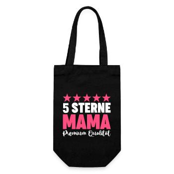 Muttertag Mutter Mama - Geschenkbeutel für Flaschen - Schwarz - Vorne