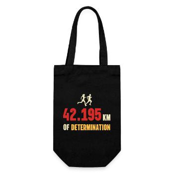 Marathon - 42.195 km of Determination - Gift Bag for Bottles - black - Front